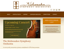 Tablet Screenshot of kishorchestra.org